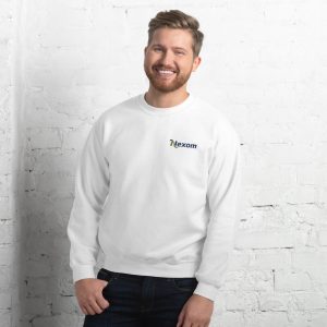 Unisex Sweatshirt Front View in White