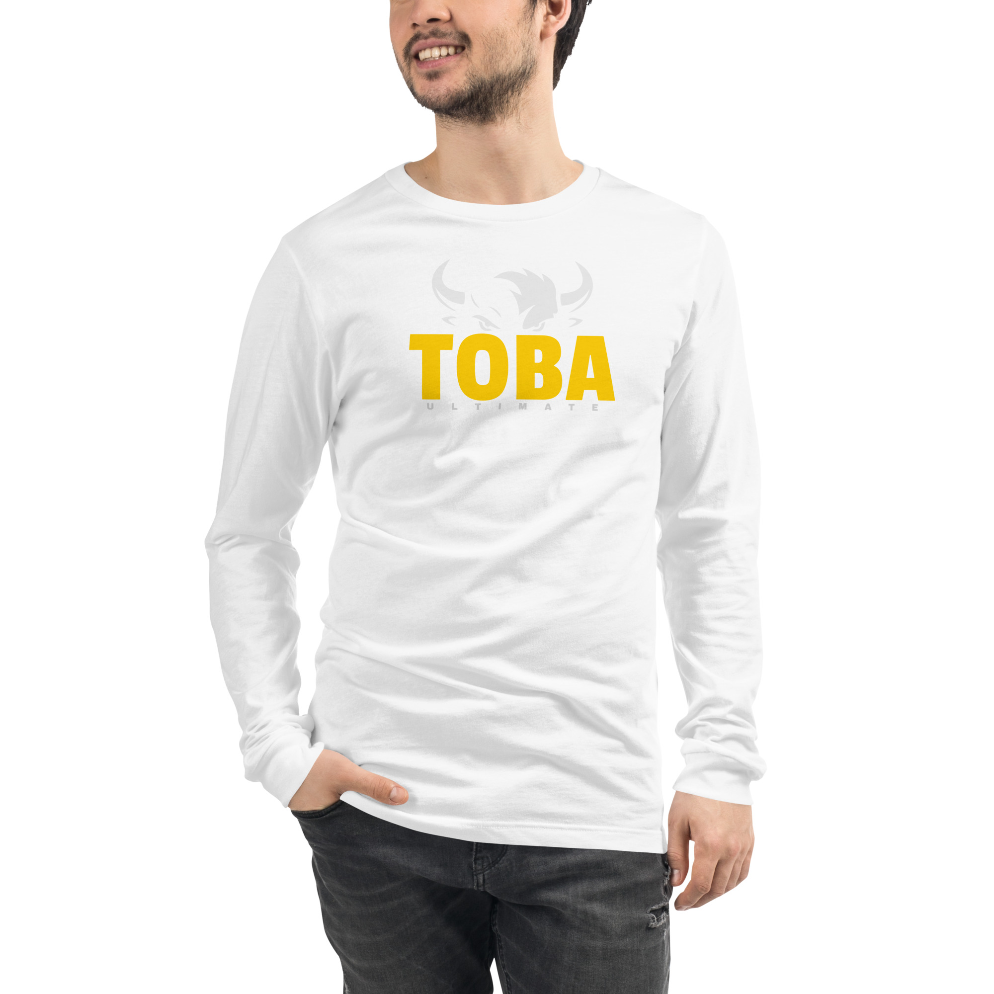 Toba Ultimate Ghosted Logo Long Sleeve – White – Unisex