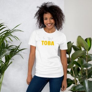 White Toba Ultimate supporter t-shirt with ghosted logo, unisex fit