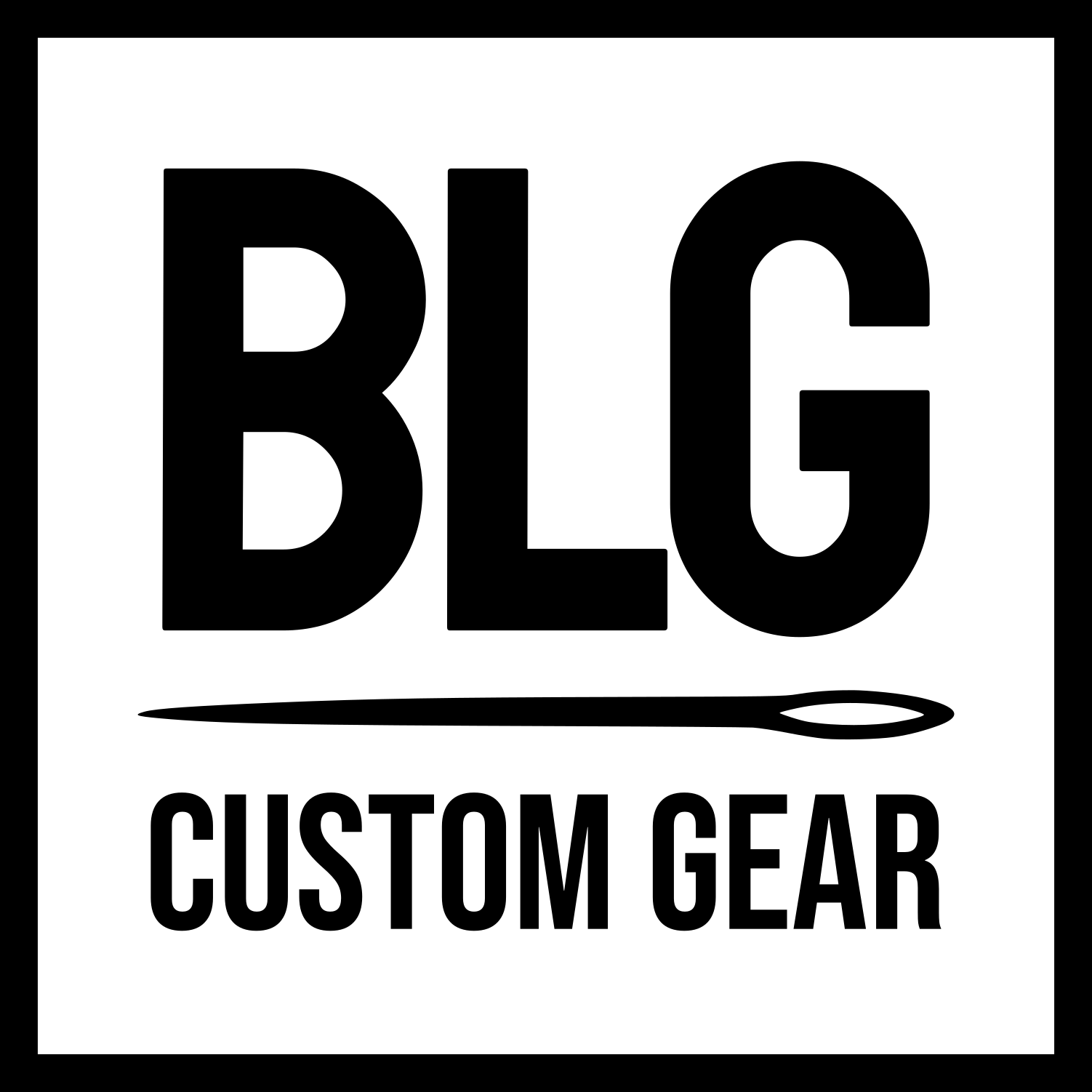 BLG Custom Gear Logo in Black