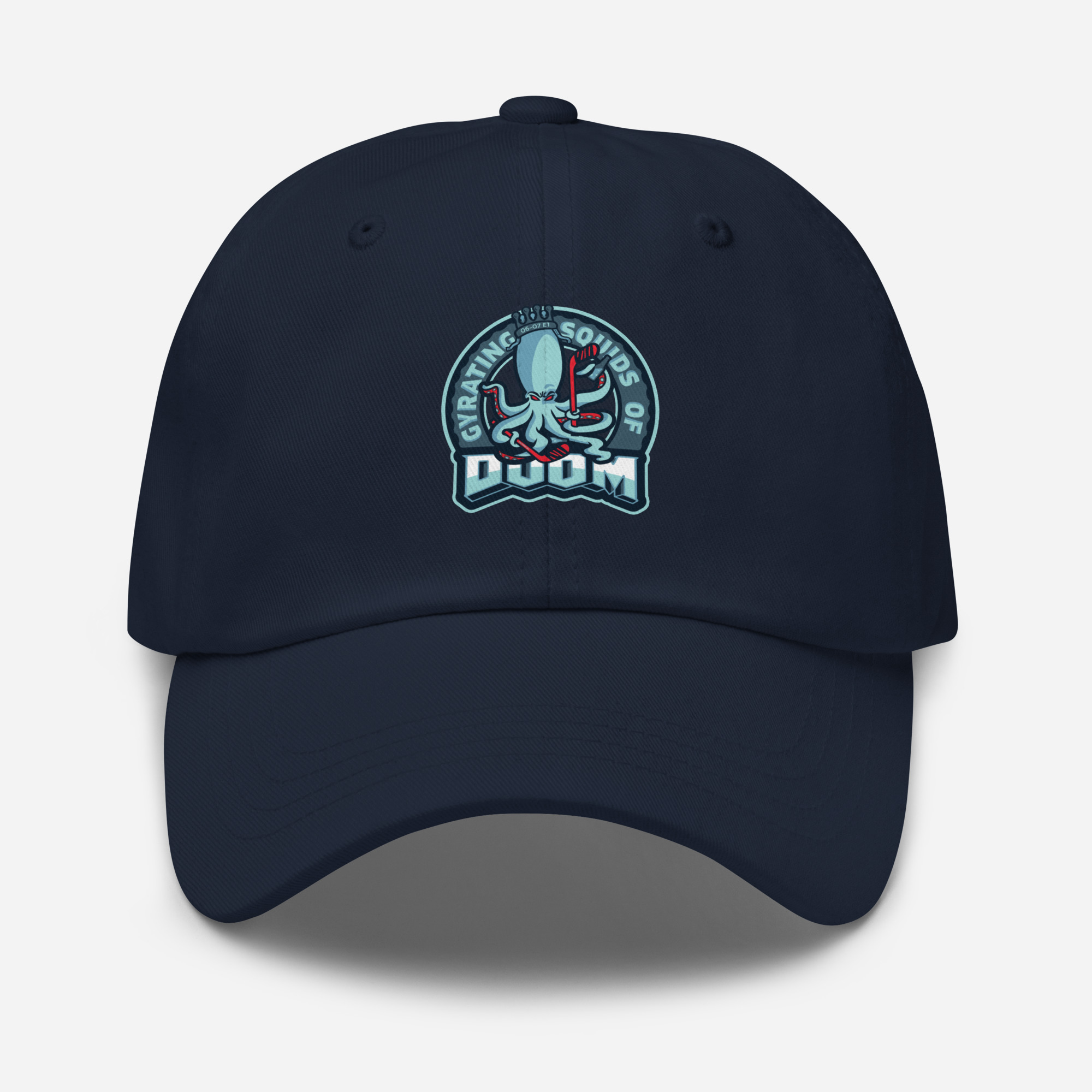 Classic Dad Hat Squids of Doom logo in Navy